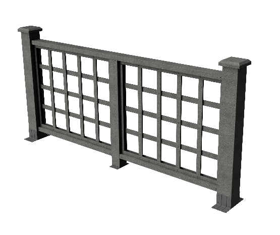 Ограждения декоративное ДПК GRINDERDECO Дувр серый базальт купить в Пушкино