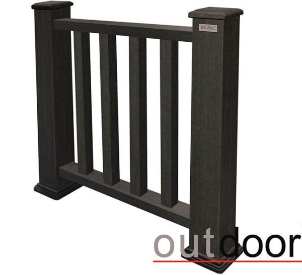 Ограждение из ДПК Outdoor Классик 3D STORM чёрный купить в Пушкино