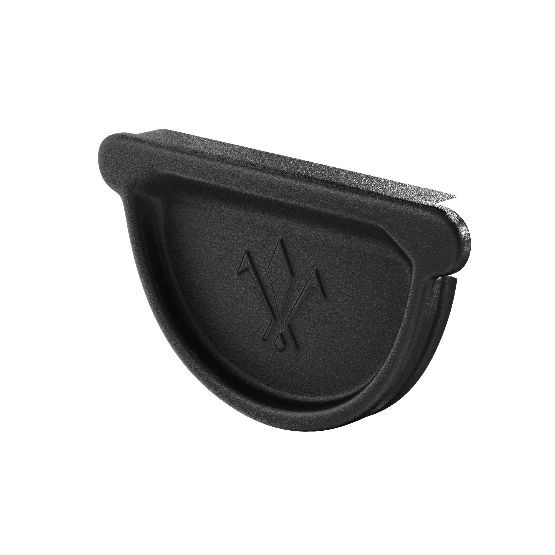 Водосток Aquasistem, система 125x90 - Заглушка универсальная с резиновым уплотнителем RAL 9005 Чёрный купить в Пушкино