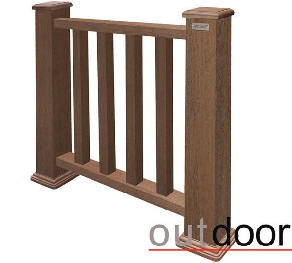 Ограждение из ДПК Outdoor Классик 3D STORM коричневый микс купить в Пушкино