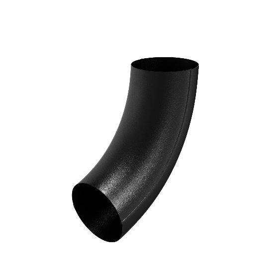 Водосток Aquasistem, система 125x90 - Колено трубы RAL 9005 Чёрный купить в Пушкино