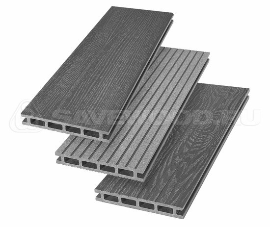 Террасная доска из ДПК SW Carpinus (R) — двухсторонняя графит купить в Пушкино