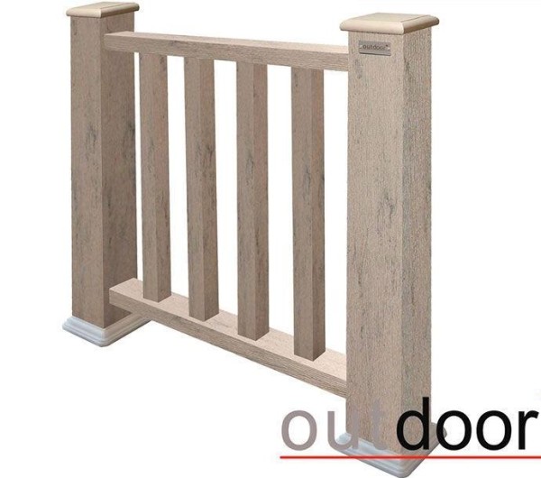 Ограждение из ДПК Outdoor Классик 3D STORM серый микс купить в Пушкино