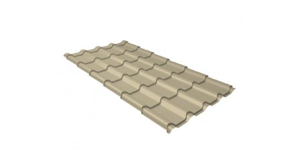 Металлочерепица камея 0,5 Satin RAL 1015 светлая слоновая кость купить в Пушкино