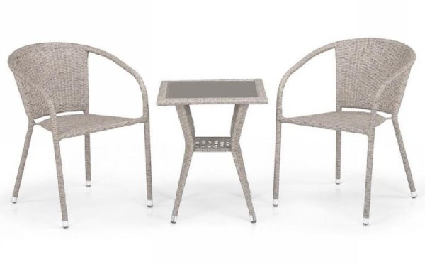 Комплект плетеной мебели AFINA из иск. ротанга T25C/Y137C-W85 Latte 2Pcs купить в Пушкино