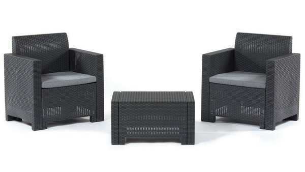 Комплект мебели Set Nebraska Terrace (2 кресла и кофейный столик) Венге купить в Пушкино