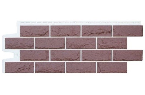 Фасадные панели Grand Line Колотый Камень Каштан, Шов белый купить в Пушкино