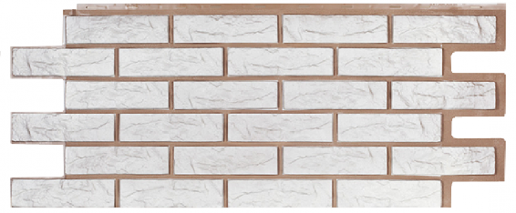 Фасадная панель Техоснастка, Лондон Брик, Белый купить в Пушкино