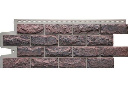 Фасадные панели Grand Line Колотый Камень Кофе, Шов тёмно-бежевый купить в Пушкино