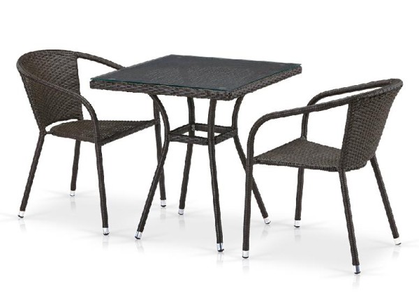 Комплект плетеной мебели AFINA из иск. ротанга T282BNT/Y137C-W53 Brown 2Pcs купить в Пушкино
