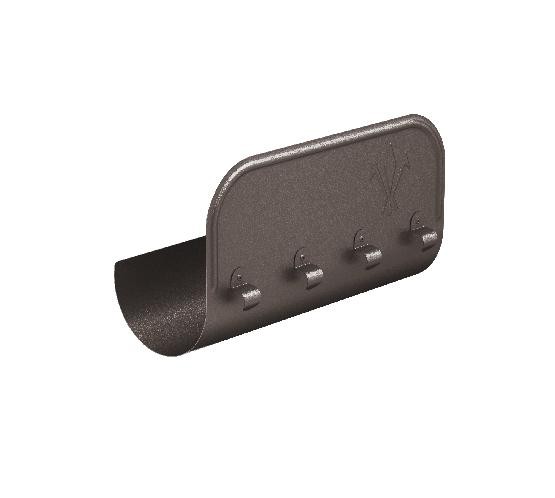 Водосток Aquasistem, Система 125x90 - Ограничитель перелива прямой RR 32 Тёмно-коричневый matt купить в Пушкино