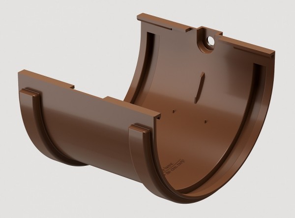 Соединитель желобов ПВХ Docke STANDART Светло-коричневый купить в Пушкино