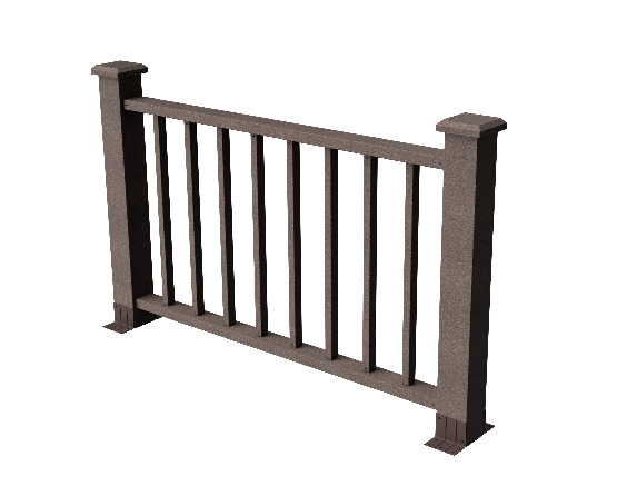 Ограждения декоративное ДПК GRINDERDECO Альма 1500 со скрытым крепежом венге купить в Пушкино
