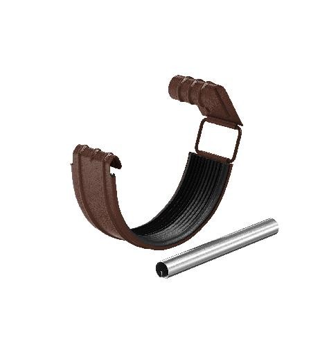 Водосток Aquasistem, Система 125x90 - Соединитель желоба с резиновым уплотнителем RAL 8017 Коричневый matt купить в Пушкино