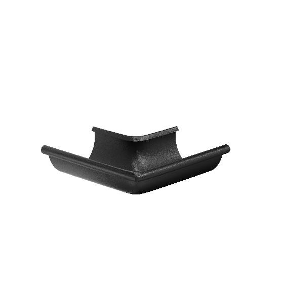 Водосток Aquasistem, система 125x90 - Угол желоба, наружный 90° RAL 9005 Чёрный купить в Пушкино