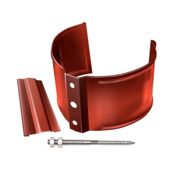 Водосток Grand Line 125x90 – Хомут трубы (на кирпич) RAL 8004 купить в Пушкино