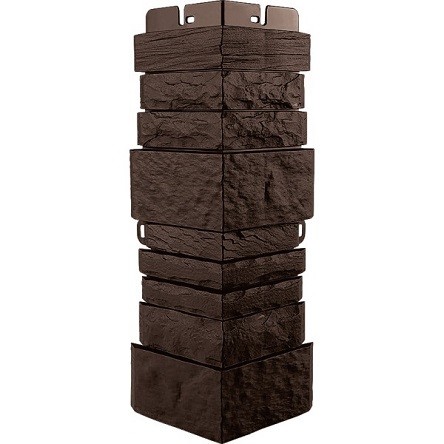 Угол наружный Альта-Профиль Скалистый камень ЭКО Коричневый купить в Пушкино