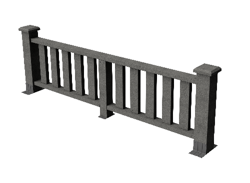 Ограждения декоративное ДПК GRINDERDECO Эрес серый базальт купить в Пушкино