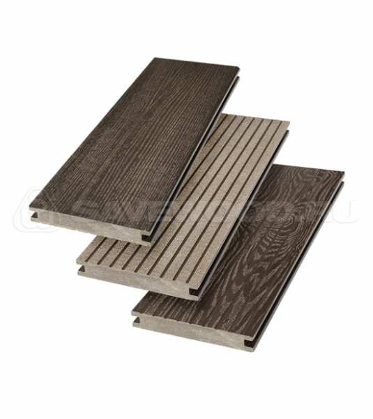 Террасная доска SW Fraxinus (R) полнотелая «SaveWood» Темно-коричневый купить в Пушкино