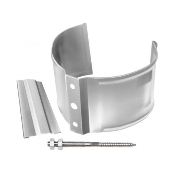 Водосток Grand Line 125x90 – Хомут трубы (на кирпич) RAL 9003 купить в Пушкино