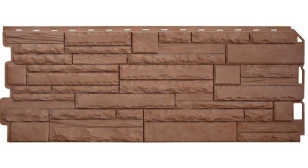 Фасадная панель Альта-Профиль Скалистый камень ЭКО Терракотовый купить в Пушкино