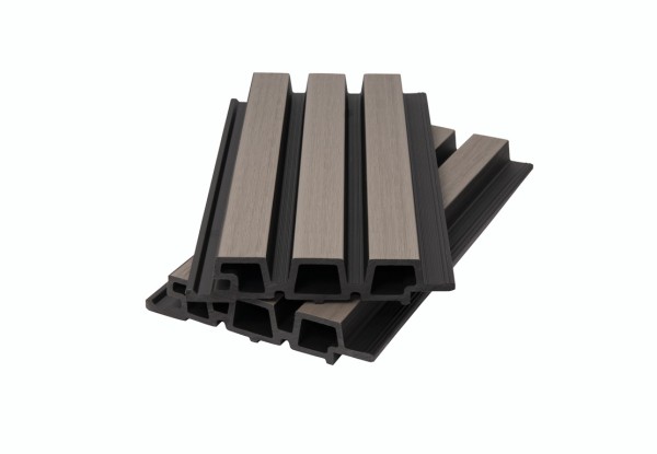 Фасадная панель брусковая двухцветная co-extrusion, snow mix купить в Пушкино