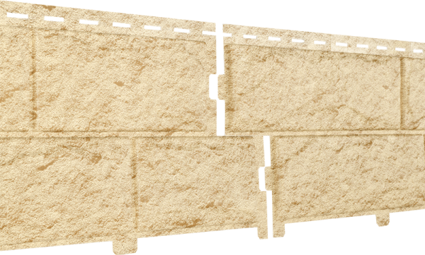 Фасадная панель Ю-Пласт Стоун-хаус камень золотистый (двойной замок) купить в Пушкино