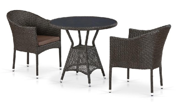 Комплект плетеной мебели AFINA из иск. ротанга T707ANS/Y350-W53 Brown 2Pcs купить в Пушкино