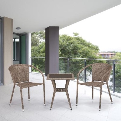 Комплект плетеной мебели AFINA из иск. ротанга T25B/Y137C-W56 Light Brown 2Pcs