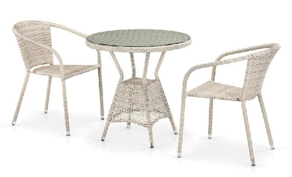 Комплект плетеной мебели AFINA из иск. ротанга T705ANT/Y137C-W85 Latte 2Pcs купить в Пушкино