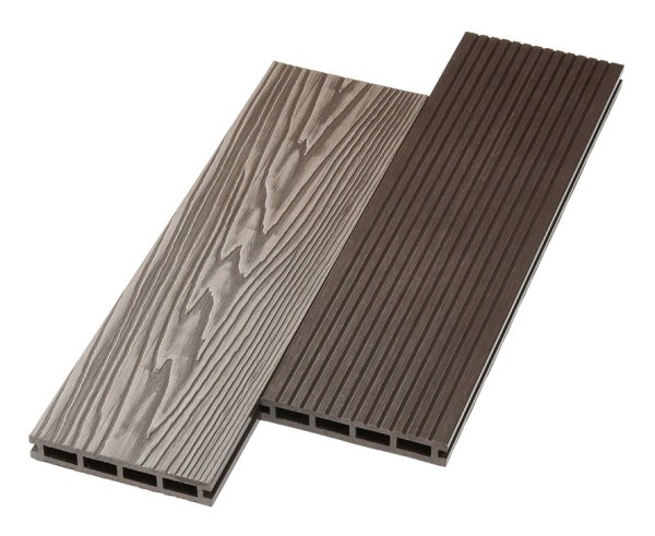 Террасная доска ДПК NanoWood двусторонняя New 3D тиснение + вельвет Венге купить в Пушкино