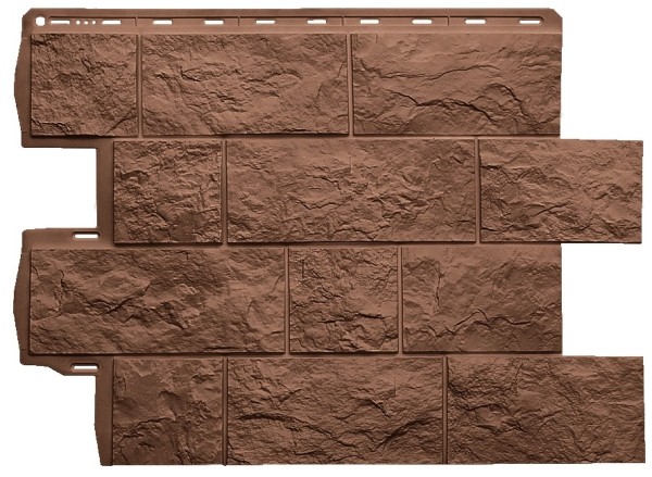 Фасадная панель Альта-Профиль Туф ЭКО Терракотовый купить в Пушкино