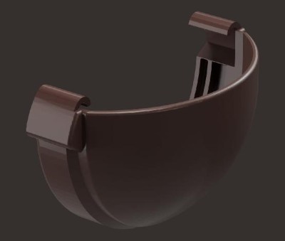 Заглушка желоба Docke Lux ПВХ - Шоколад