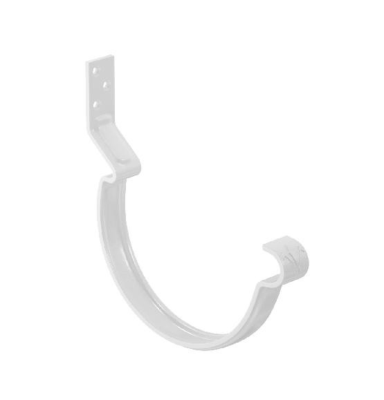 Водосток Aquasistem, система 150/100 - Крюк крепления желоба короткий RAL 9003 Белый купить в Пушкино