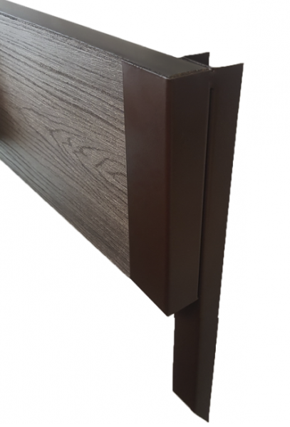 Угловой элемент металлический для досок грядок из ДПК 150мм Коричневый купить в Пушкино