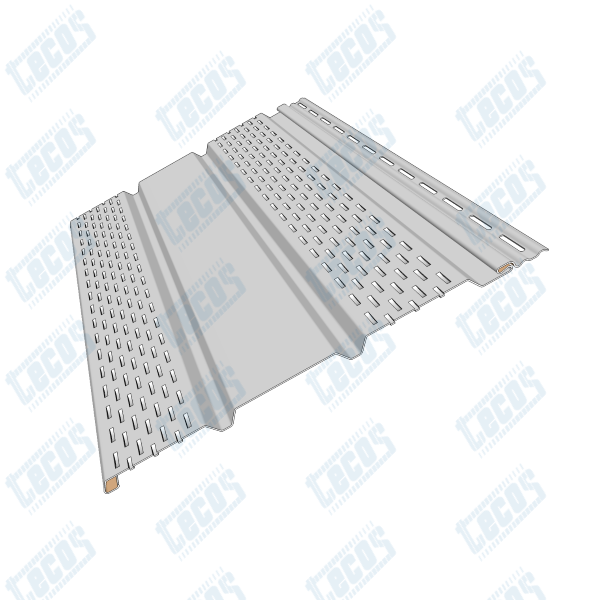 Софит к сайдингу ПЕРФОРАЦИЯ ПО БОКАМ TECOS БЕЛЫЙ купить в Пушкино