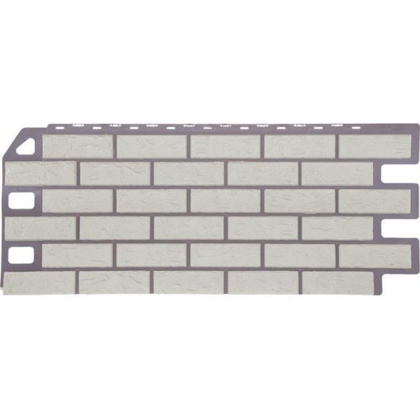 Фасадная панель FineBer, Кирпич, Мелованный белый купить в Пушкино