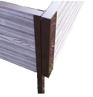Угловой элемент металлический для досок грядок из ДПК 300мм Коричневый купить в Пушкино