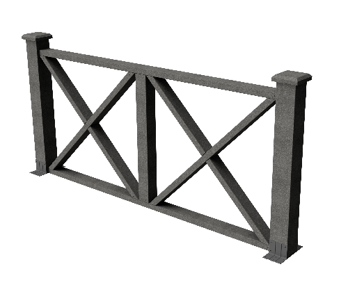 Ограждения декоративное ДПК GRINDERDECO Тауэр серый базальт купить в Пушкино