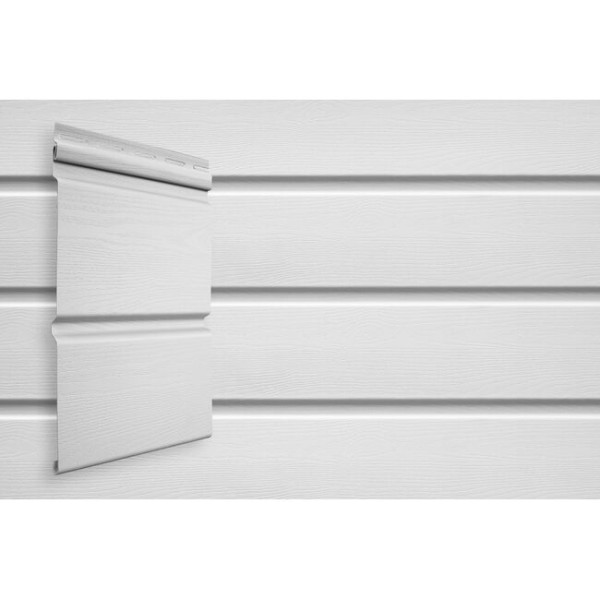 Виниловый сайдинг Grand Line Double-Брус Белый купить в Пушкино