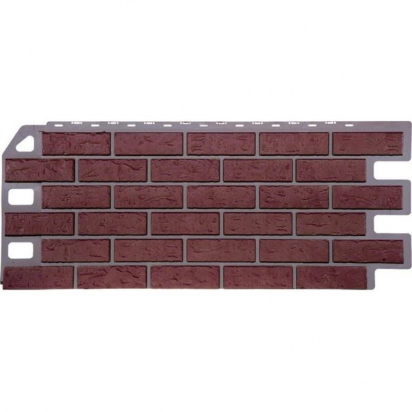 Фасадная панель FineBer, Кирпич, Красный купить в Пушкино