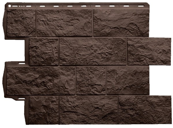 Фасадная панель Альта-Профиль Туф ЭКО Коричневый купить в Пушкино