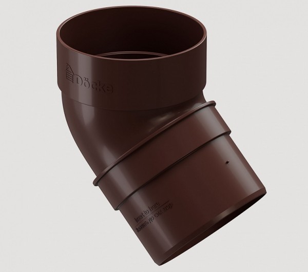 Колено 45˚ПВХ Docke STANDART Тёмно-коричневый купить в Пушкино