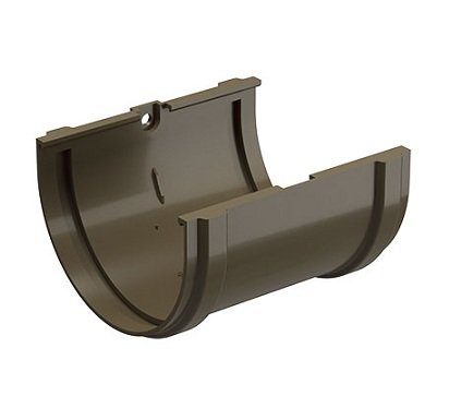 Соединитель желоба Docke Premium ПВХ - Каштан купить в Пушкино