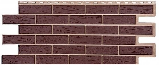 Фасадная панель T-Сайдинг-Кирпич Саман Коричневый купить в Пушкино