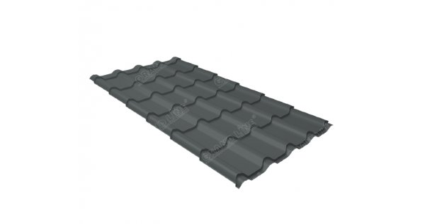 Металлочерепица камея 0,45 PE RAL 7005 мышино-серый купить в Пушкино