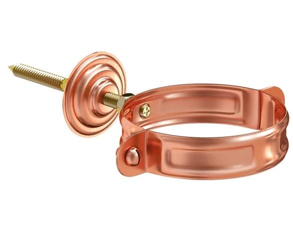 Водосток Aquasistem, система 125x90 - Хомут для крепления трубы медный d90мм купить в Пушкино