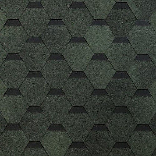 Гибкая черепица Shinglas, коллекция Оптима – Зеленый купить в Пушкино