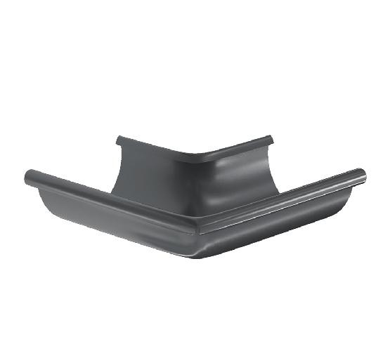 Водосток Aquasistem, система 150/100 -  Угол желоба, наружный 90° RAL 7024 Тёмно-серый купить в Пушкино