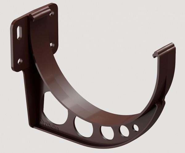 Кронштейн желоба ПВХ Docke STANDART Тёмно-коричневый купить в Пушкино
